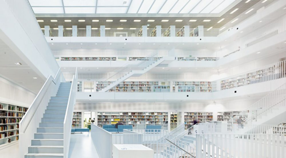Smart sensorbelysning på stadsbiblioteket i Stuttgart